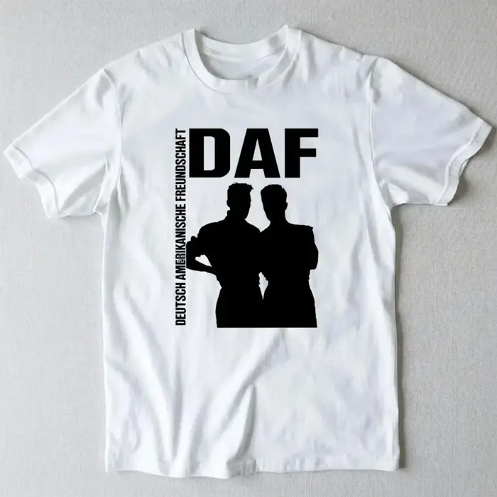 T-shirt DAF, T-shirt EBM Electronic Body Music Tee 80s Industrial Band, T-shirt minimaliste synthéti