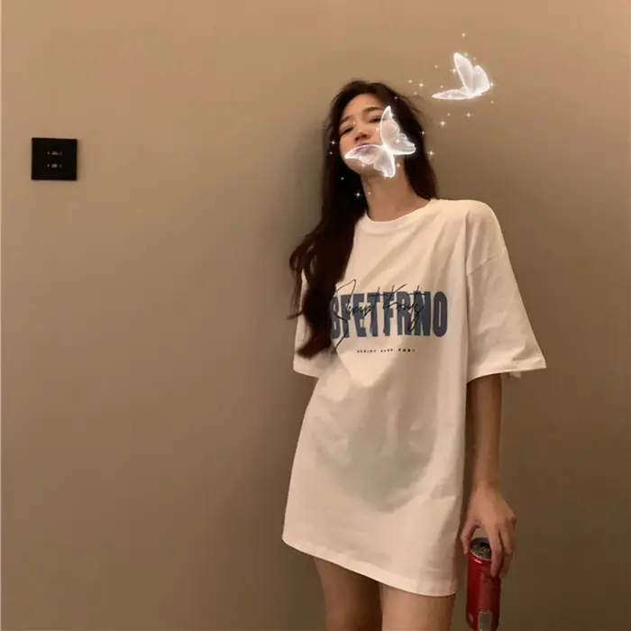 T-shirt décontracté à manches courtes pour femme