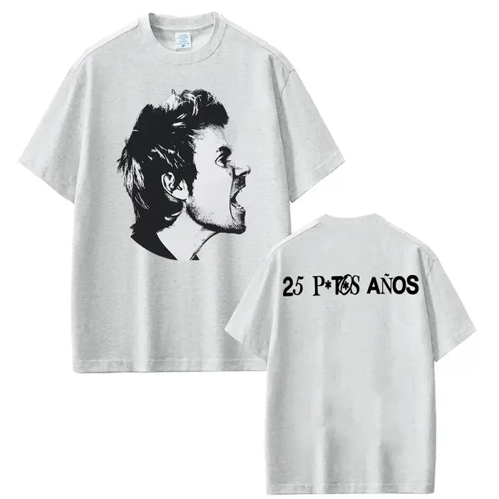 Dani Martín Concierto 25 ans Album T-shirts hommes femmes Vintage haute rue Hip Hop t-shirt 100% coton à manches courtes