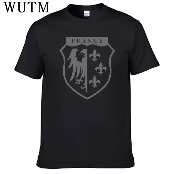 T-Shirt France Badge Charlemagne LVF 33th Weapons Grenadier Division, 100% coton, pour hommes