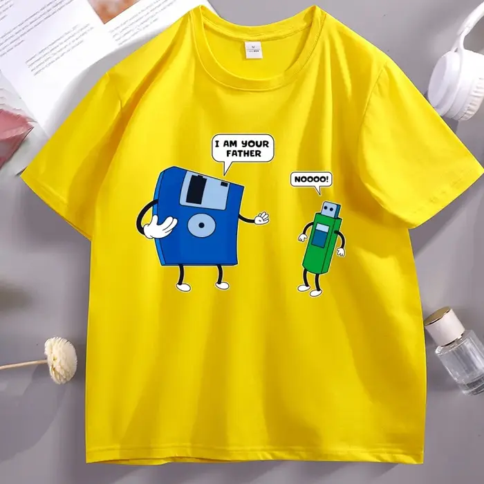 T-shirt Meme « Je suis ton père » Humour technologique amusant Disquette USB T-shirt Informatique pour hommes femmes Vêtements Père et fils