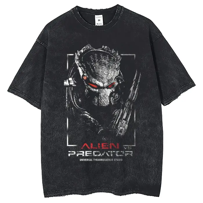 T-shirt rétro à col rond pour homme