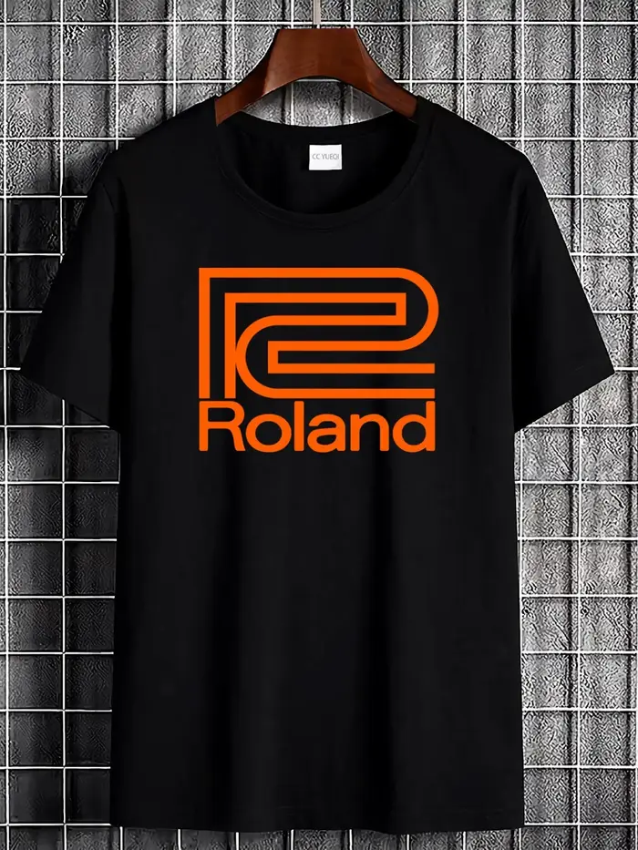 T-shirt rétro avec logo du synthétiseur Roland | Haut décontracté et élégant pour tous les jours | Chemises Harajuku en