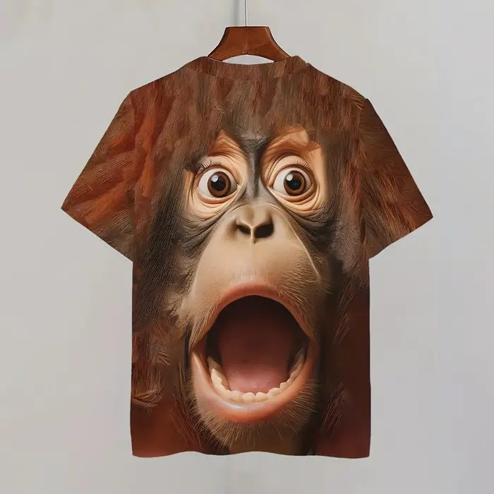 Drôle singe imprimé T-shirts pour hommes été vêtements