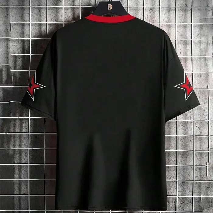 T-shirt à manches courtes et col rond pour hommes et femmes, avec lettres et chiffres imprimés, pour
