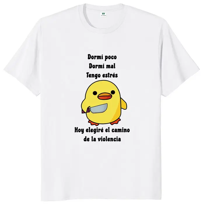 T-shirt humoristique « Je dors peu et mal car je suis sous pression aujourd'hui » en coton doux unisexe à col rond Y2k
