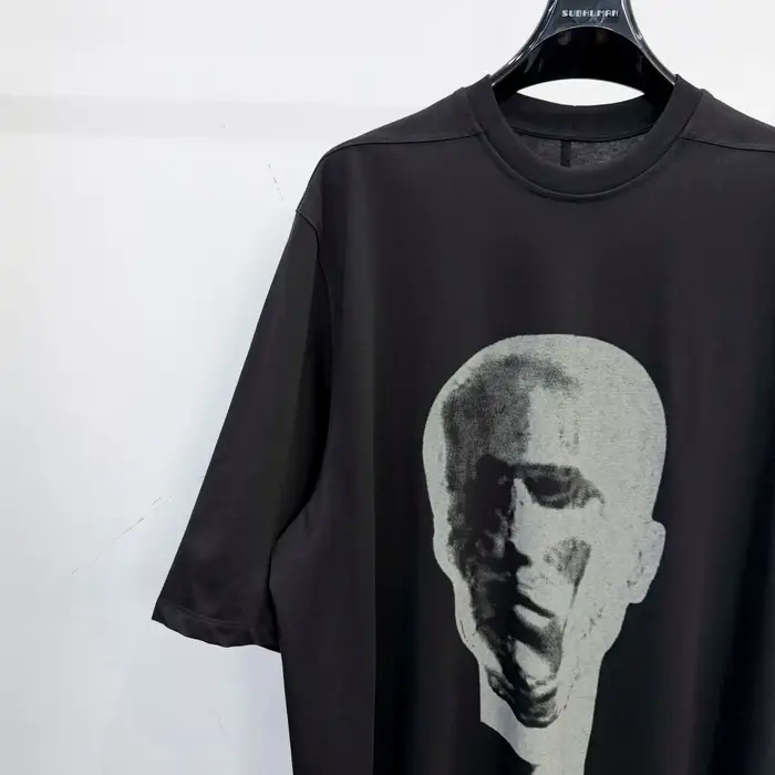 T-shirt Homme Oversize Décontracté 100% Coton Style Gothique Owen Seak – Hauts et T-shirts d'Été Designer Unis pour Hommes