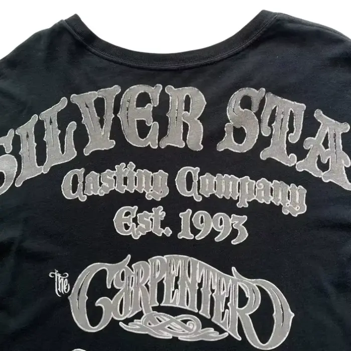 Silver Star Y2K Dark Heavy Metal t-shirt unisexe Punk Streetwear surdimensionné Graffiti gothique Design nouveau haut