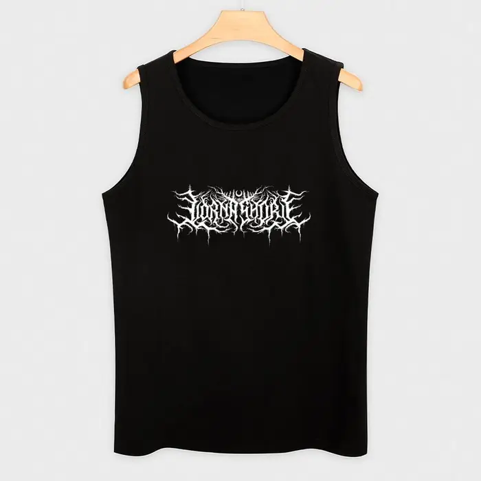 Lorna Shore-Haut Blanc Précieux avec Logo, Vêtements Glamasculins