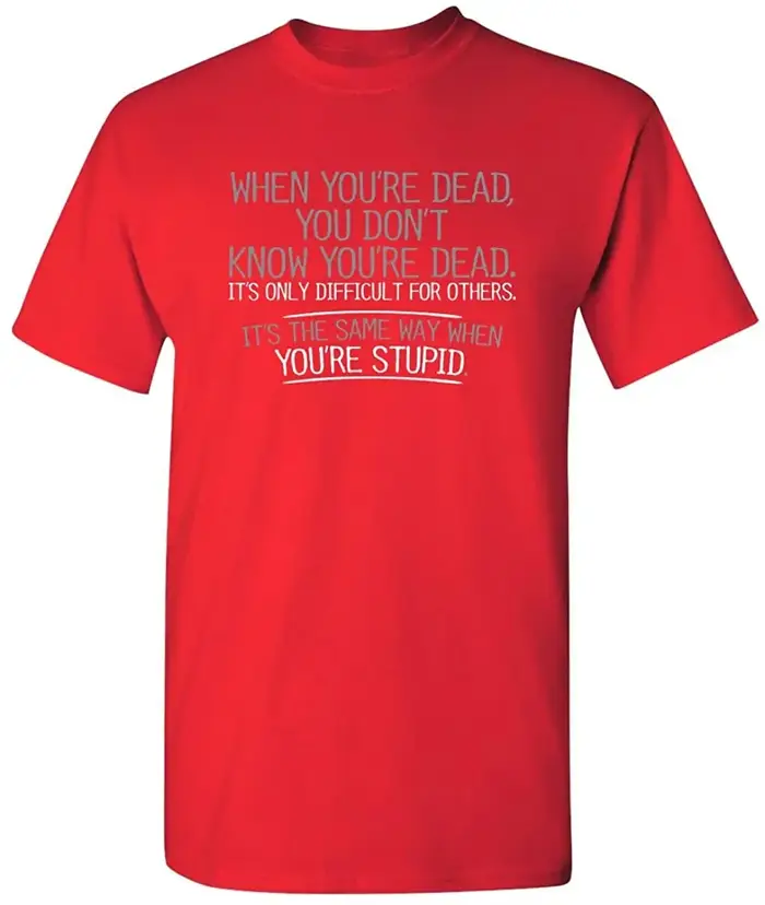 T-shirt imprimé humoristique pour homme