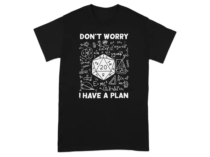T-shirt drôle de mathématiques Geek, cadeau de conception de mathématiques humoristique D20 pour les