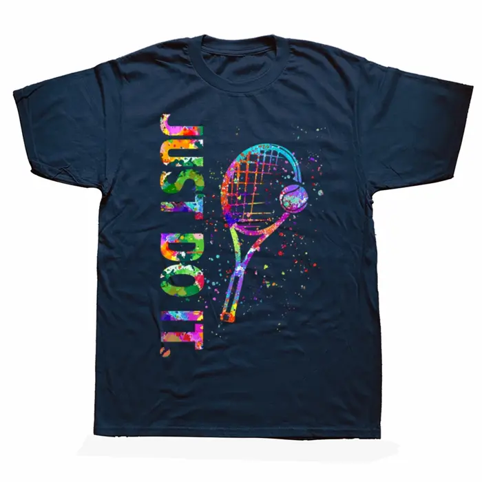 Joueur de Tennis drôle aquarelle graphique T-shirts hommes femmes mode t-shirt style décontracté 100% coton ample