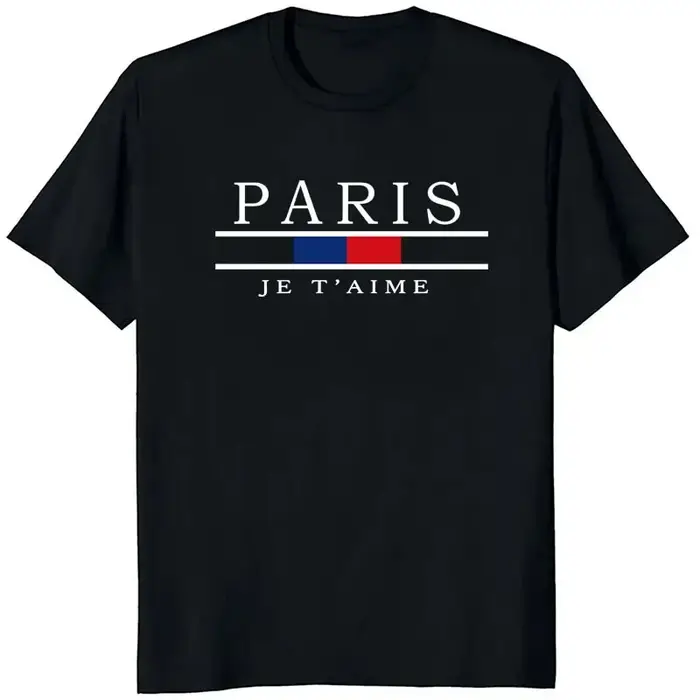 T-shirts imprimés graphiques Paris pour hommes – Nouveauté été, mode décontractée, sport, style urba