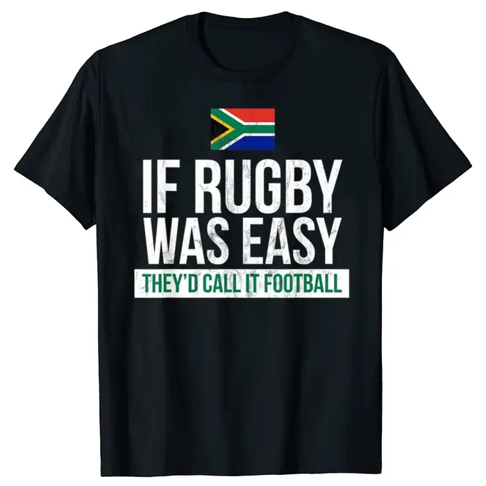Drôle afrique du sud Rugby graphique T-shirts hommes femmes mode t-shirt style décontracté 100% coton ample