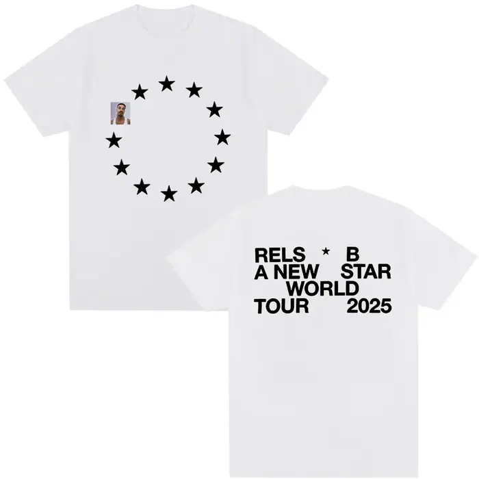 Rels B A New Star World Tour 2025 Merch T-shirt hommes femmes vêtements Hip Hop T-shirts coton décontracté Harajuku