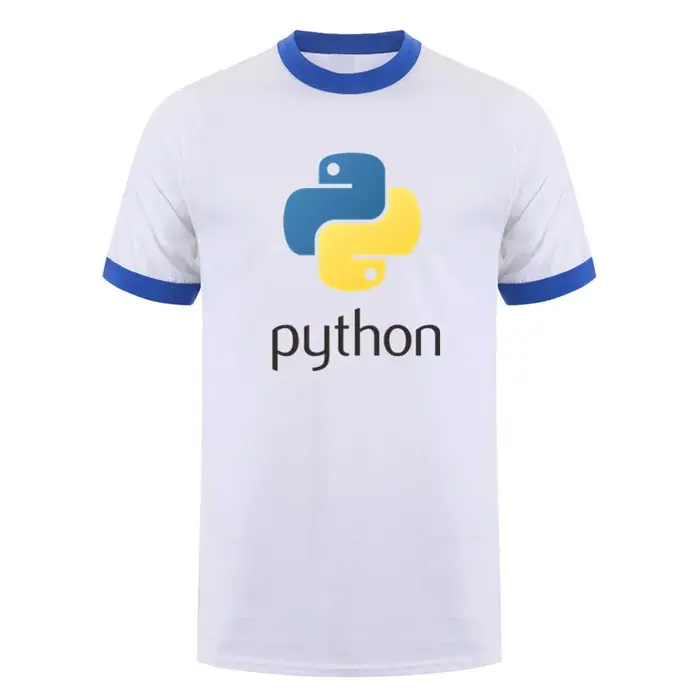 Langue de programmation informatique Python t-shirt hommes coton été à manches courtes programmeur d