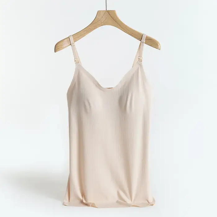 Débardeur d'allaitement maternité, soutien-gorge intégré, coussinets amovibles, bretelles réglables,