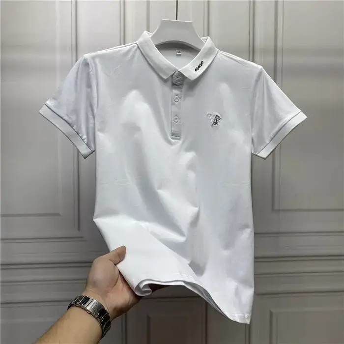 Polo Brodé à Manches Courtes pour Homme