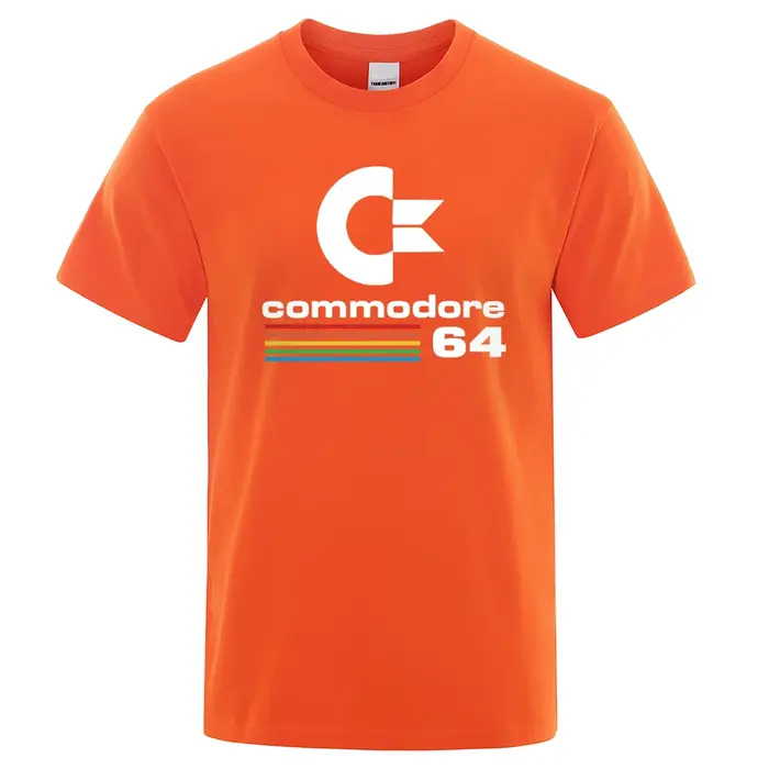 T-shirts Homme Été 2026 – T-shirt Imprimé Commodore 64 C64 SID Amiga Rétro – Design Cool Streetwear – Haut à Manches Courtes en Coton