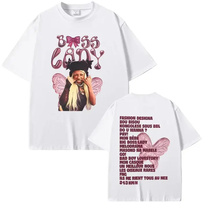 T-shirt graphique de l'album MEGA BBL de la chanteuse rappeuse Theodora