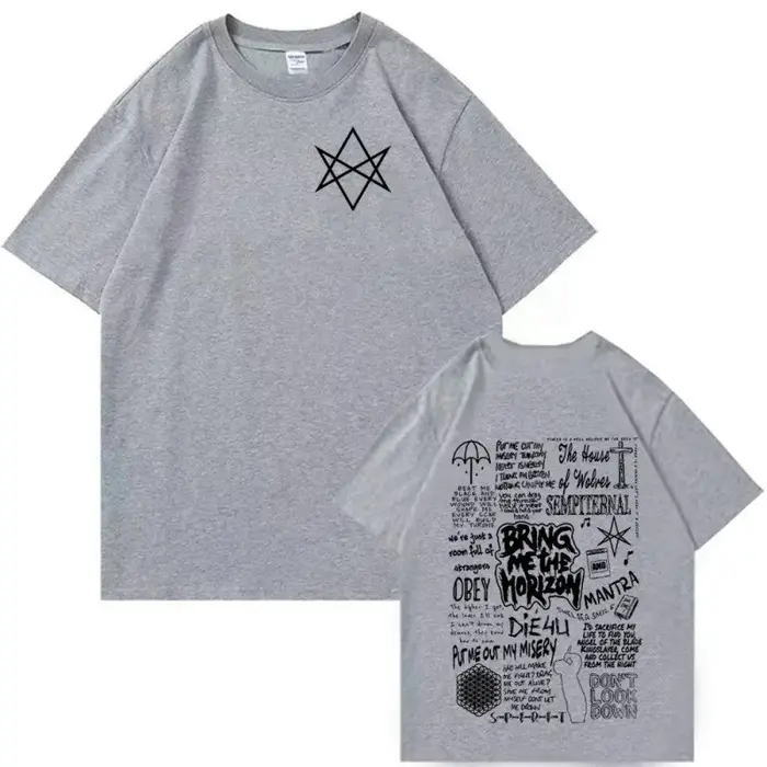 T-shirt imprimé Bring Me The Horizon pour hommes et femmes