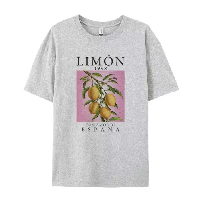 Citron Fruit imprimé T-Shirts coton femmes graphique hauts Vintage esthétique botanique Streetwear c