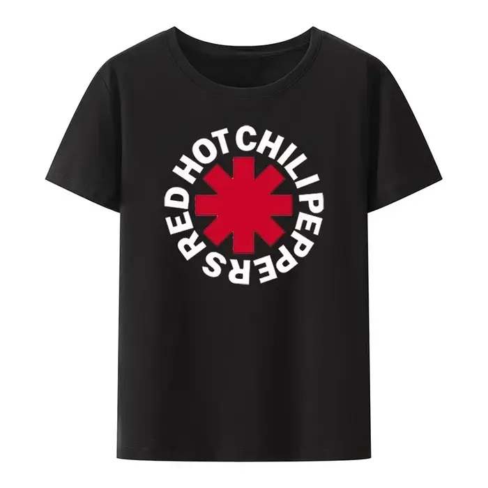 T-shirts décontractés Red Hot Chili Peppers, cool et amusants, tee-shirt noir pour hommes et femmes,