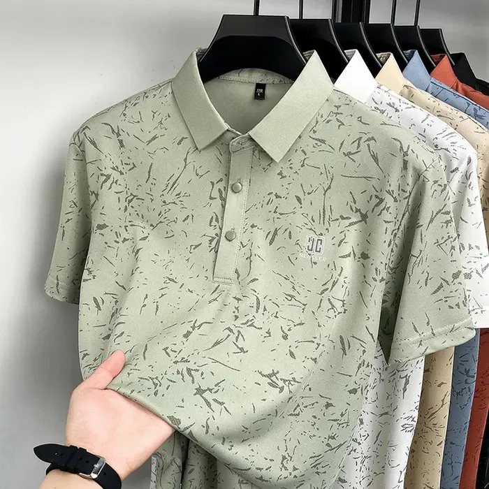 Polo à manches courtes pour homme avec revers