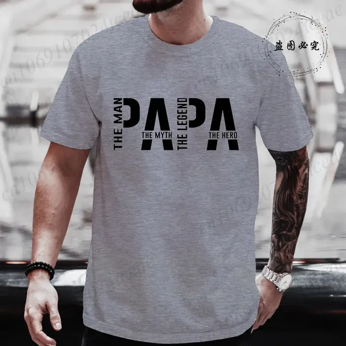 Papa l'homme le mythe la légende T-shirt drôle pour hommes vêtements