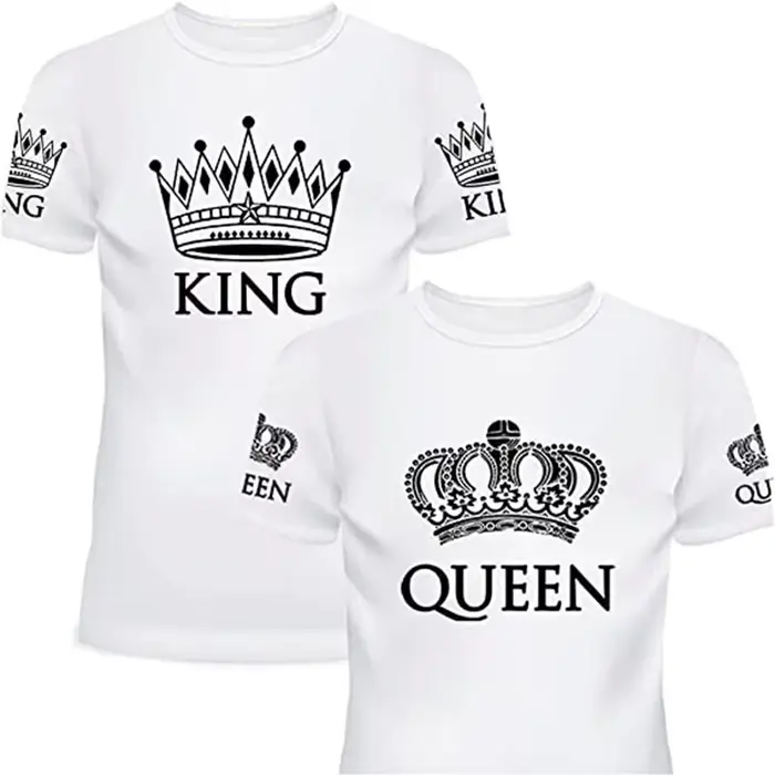 T-shirt graphique à manches courtes pour couples