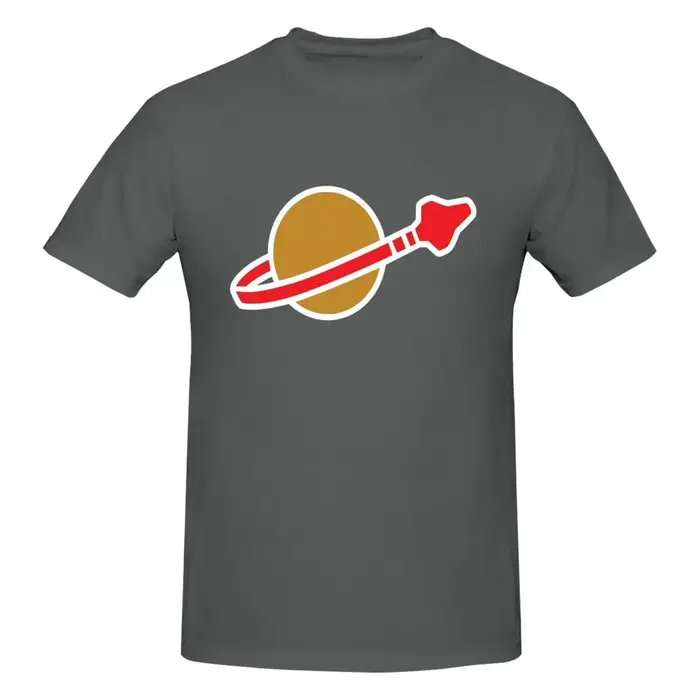 T-shirt classique avec Logo Space 100% coton pour homme, col rond, manches courtes, S-4XL