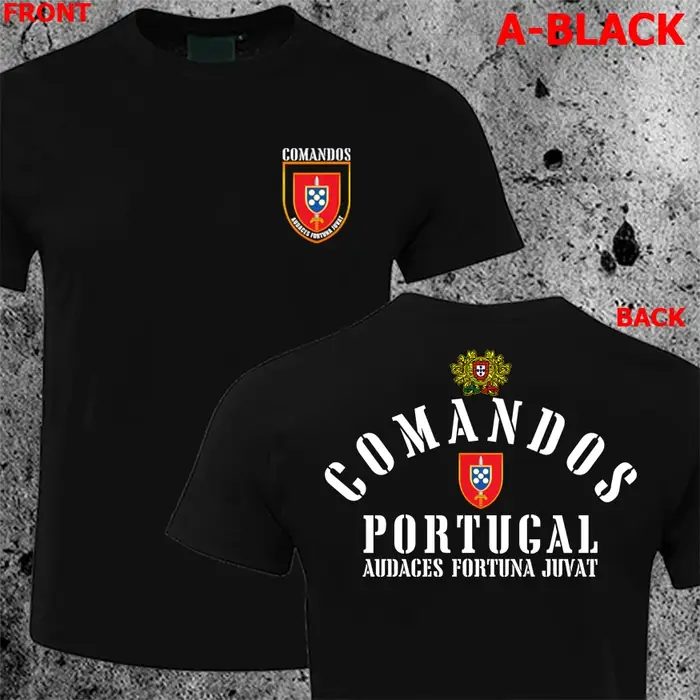 T-shirt militaire des forces spéciales de l'armée portugaise Commando Comandos du Portugal