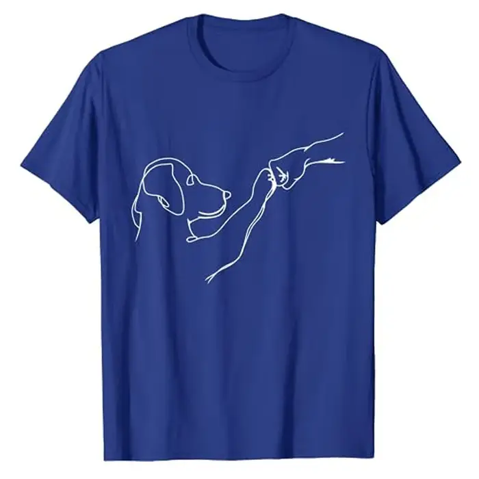 T-shirt graphique Punch Hand Dog and People