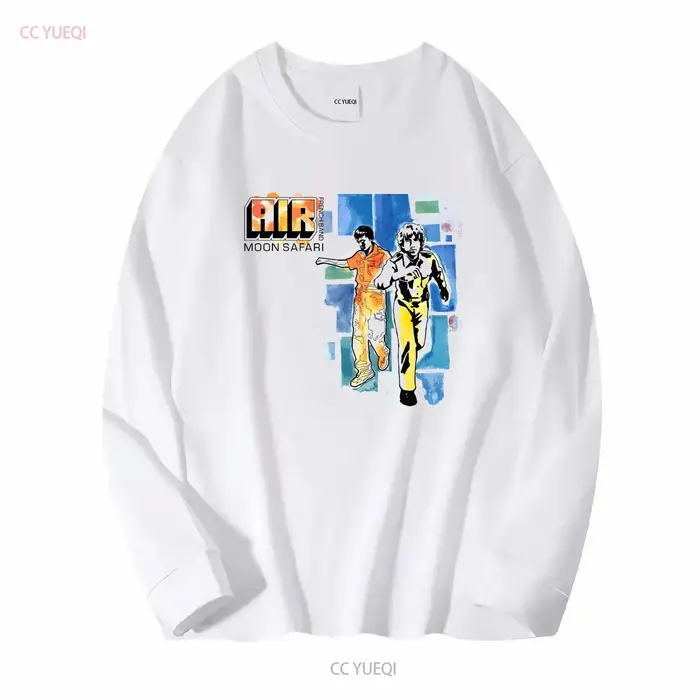 AIR BAND Moon Safari T Shirt Full Size S 5XL SN204 manches longues ou courtes vintage Graphique délavé Confortable Élégant Polyvalent