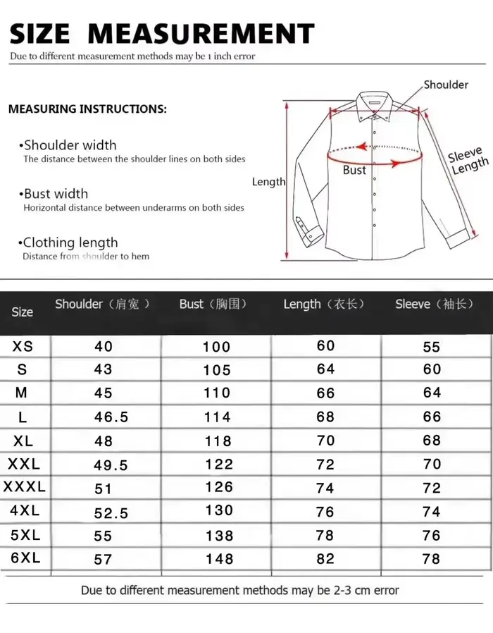 Chemise à manches longues pour hommes