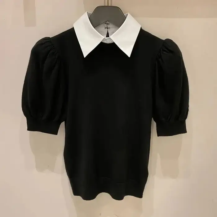 T-shirts en maille coréens pour femme