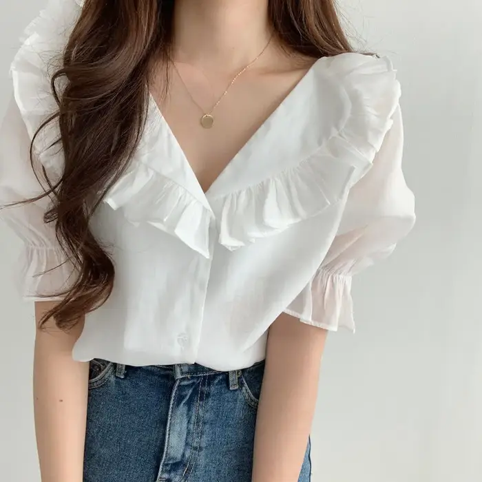 Blouses d'été pour femmes à manches bouffantes 2026