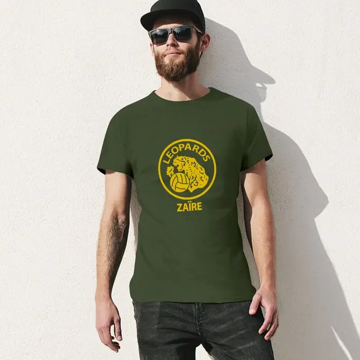 Zaire Leopards-T-shirt de football rétro pour hommes