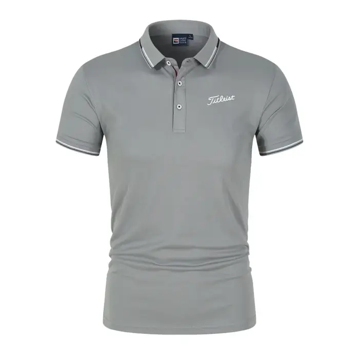 Polo décontracté uni à manches courtes pour homme 2026 – T-shirt d'été tendance