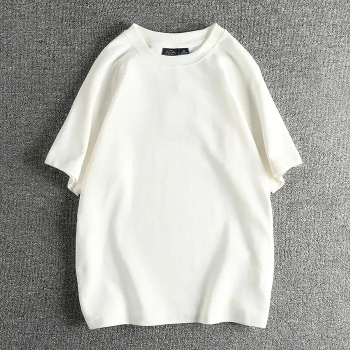 T-shirt à manches courtes en tissu gaufré pour hommes