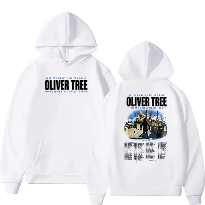 Oliver Tree Love You Madly Hate You Badly World’s First World Tour 2026 Hoodie Sweat-shirt surdimensionné à manches longues pour hommes