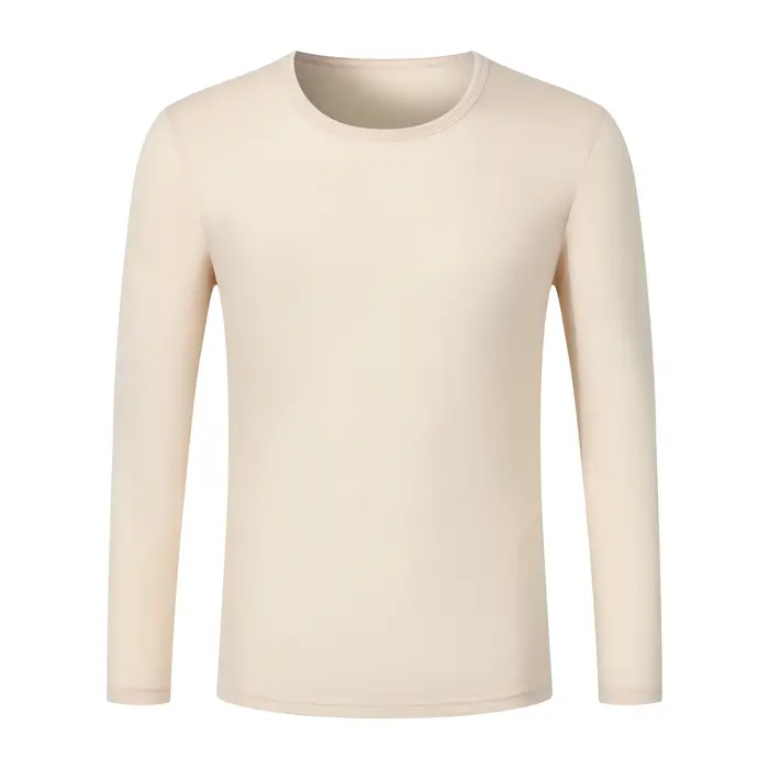 T-shirt thermique à manches longues 100 % laine mérinos pour homme