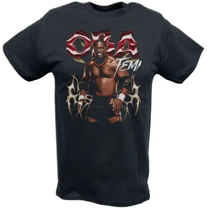 2025 offre spéciale t-shirts Oba Femi Pose T-Shirt 00009782 # Un t-shirt de sport de lutte célèbre l