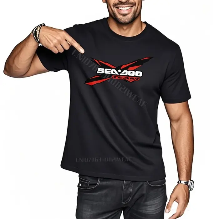 T-shirt drôle été à la mode T-shirt Sea Doo Logo Design été unisexe T-shirt minimaliste adulte tous 
