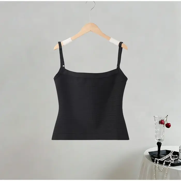 Débardeurs sexy rayés pour femmes, coupe ajustée élastique à la taille, nouvelle collection Printemp