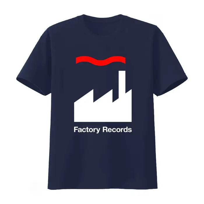 T-shirt Factory Records disponible en noir et blanc classiques, vêtements vintage pour hommes et fem