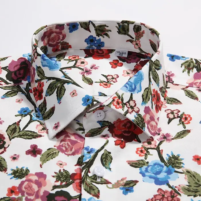 Chemise à imprimé floral pour hommes