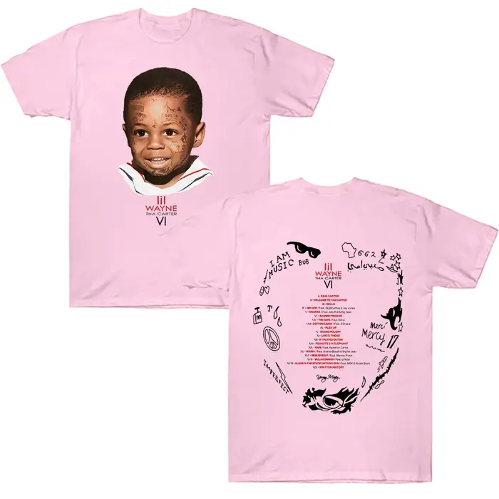 Rappeur Lil Wayne Tha Carter VI T-shirt graphique homme Hip Hop Vintage gothique
