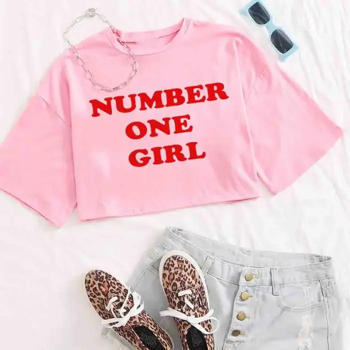 Rose-numéro une fille chemise femmes culture hauts