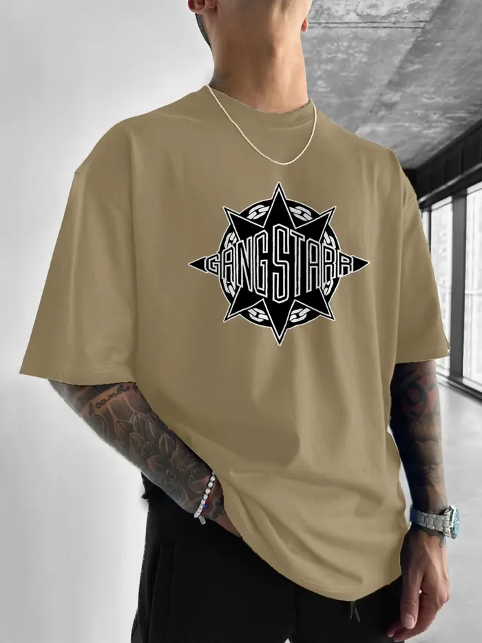 Gang Starr Logo imprimé T-Shirt mode Street Style étoile motif Design {hommes